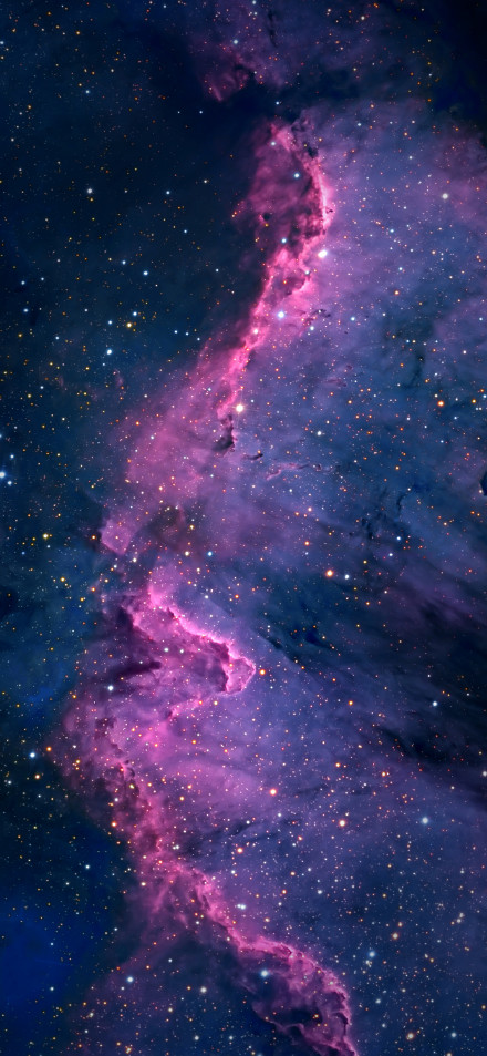 Cosmic Nebula Glow in Deep Space Phone Wallpaper
