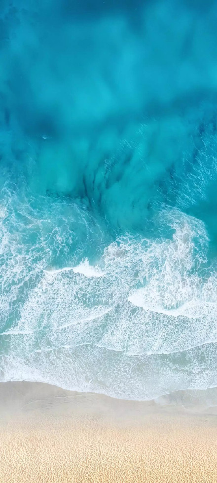 Overlooking the seaside wallpaper: beach, turquoise waves