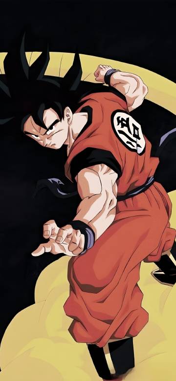 Dragon Ball Z Goku Classic Fighting Pose 4K Wallpaper