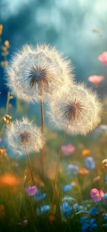 Beautiful Dandelion Flowers Wallpaper