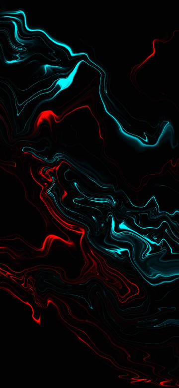 Abstract pattern of liquid flowing on a black background