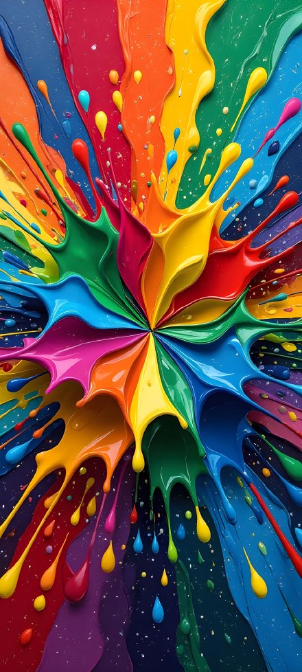 Colorful Paint Splash Explosion 4K Wallpaper