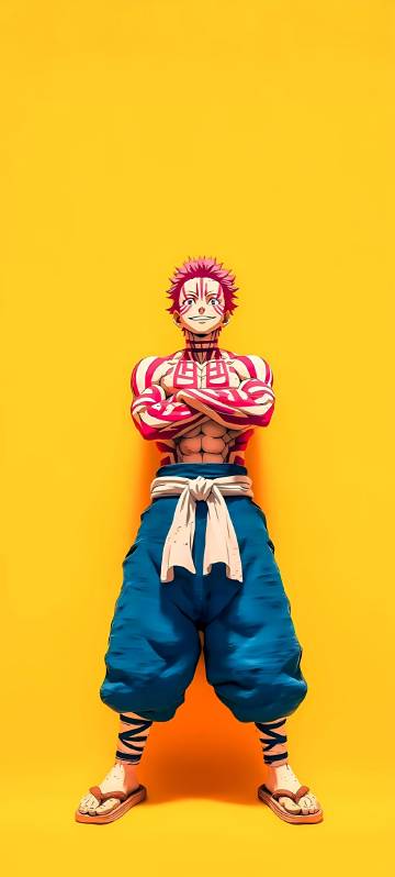 Jujutsu Kaisen Ryomen Sukuna on Yellow Background