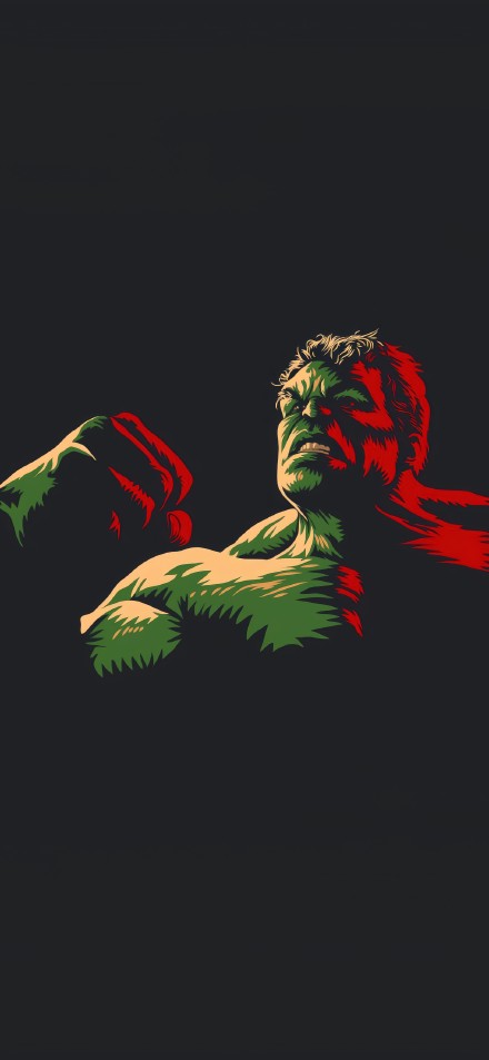 The Hulk Silhouette Punch Pose Wallpaper