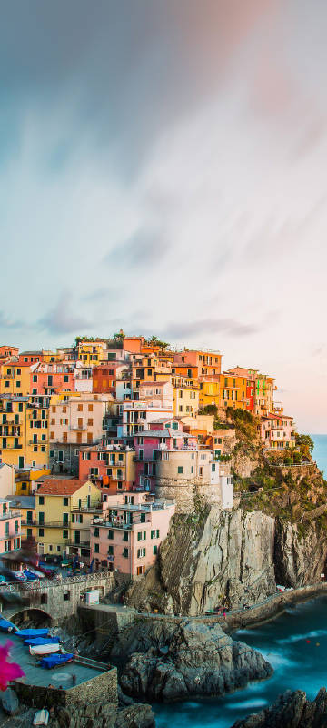Italy Cinque Terre colorful town phone wallpaper