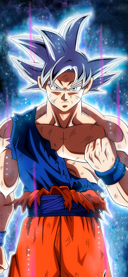 Goku's divine power burst phone wallpaper