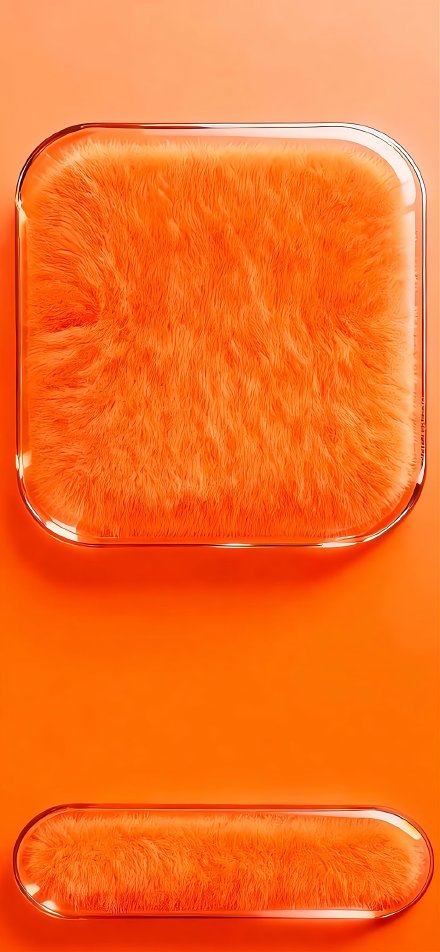 Furry Orange Glass Texture Lock Ccreen iPhone Wallpaper