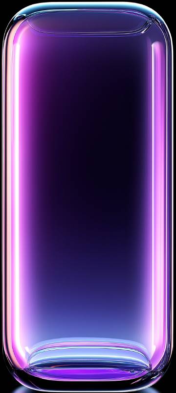 Glowing Purple And Pink Neon Glass Block 4K Wallpaper