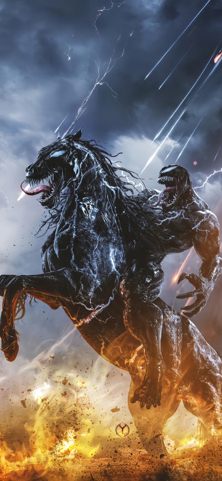 Dark Venom War Horse Wallpaper