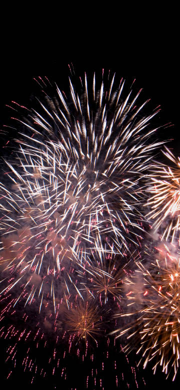 Colorful fireworks show phone wallpaper