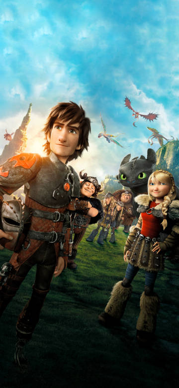 How to Train Your Dragon Heroes 4K Phone Wallpaper