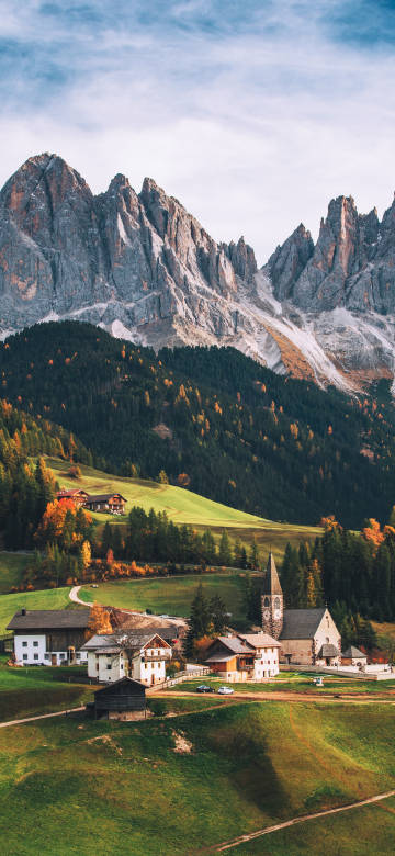 Beautiful Village in the Dolomites