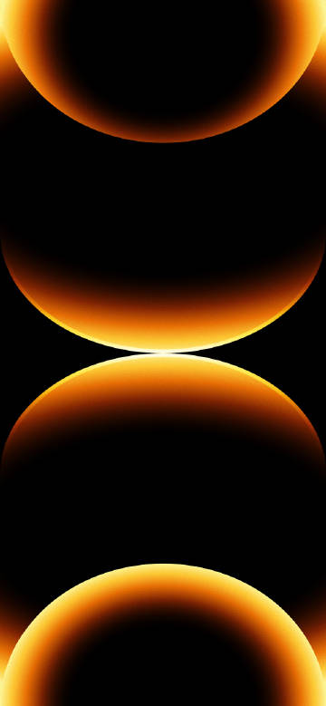 Orange abstract circle on black background phone wallpaper