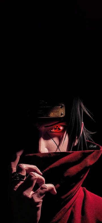 Uchiha itachi in the dark phone wallpaper