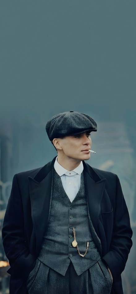 Peaky Blinders Tommy Shelby Smoking 4K Phone Wallpaper