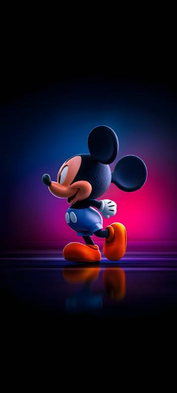 Cute Mickey Mouse Neon Lights Wallpaper Cute Mickey Mouse Neon Lights Wallpaper