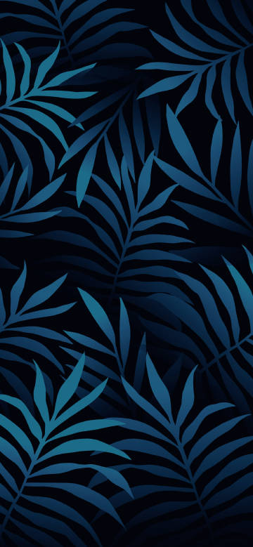 Light blue leaf pattern on dark background