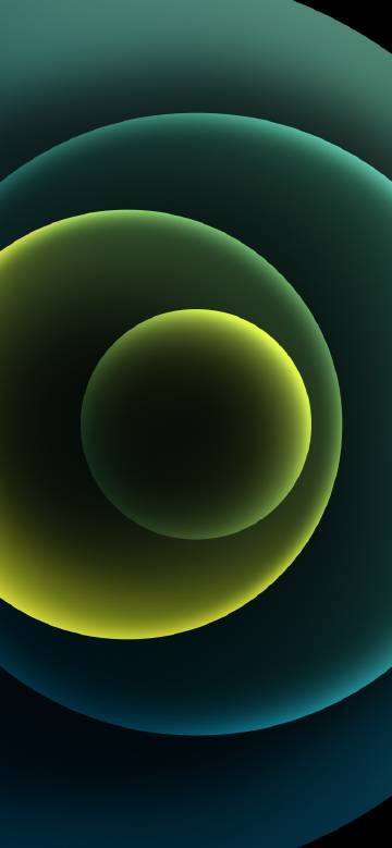 iPhone 12 Orbs Green Dark Wallpaper