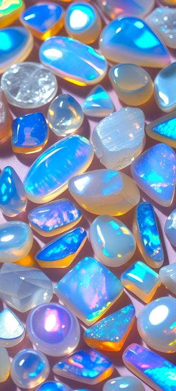Colorful and crystal clear stones phone wallpaper
