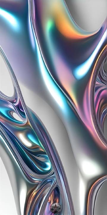 Abstract Colorful Liquid Metal Waves 4K Wallpaper