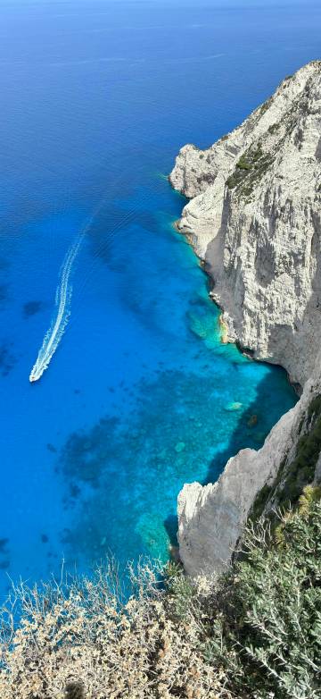 Zakynthos Island Blue Coast Nature 8K Phone Wallpaper