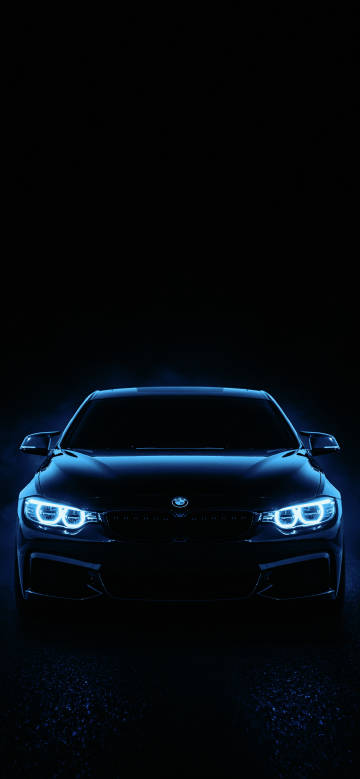 BMW light in the dark night phone wallpaper