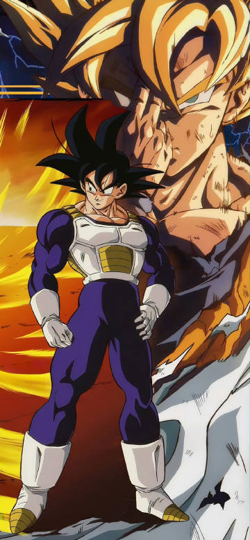 Dragon Ball Z Cell Saga Goku Wearing Saiyan Armor