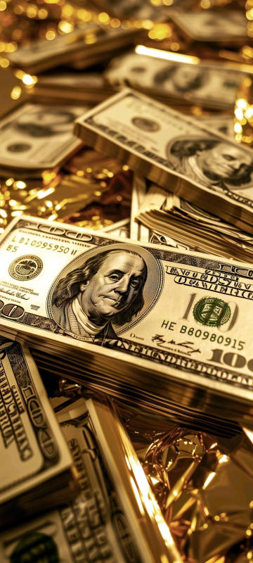 Stacks of US Dollar Cash Phone Wallpaper