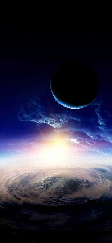 A Dark Planet on the Hurricane 4K Wallpaper