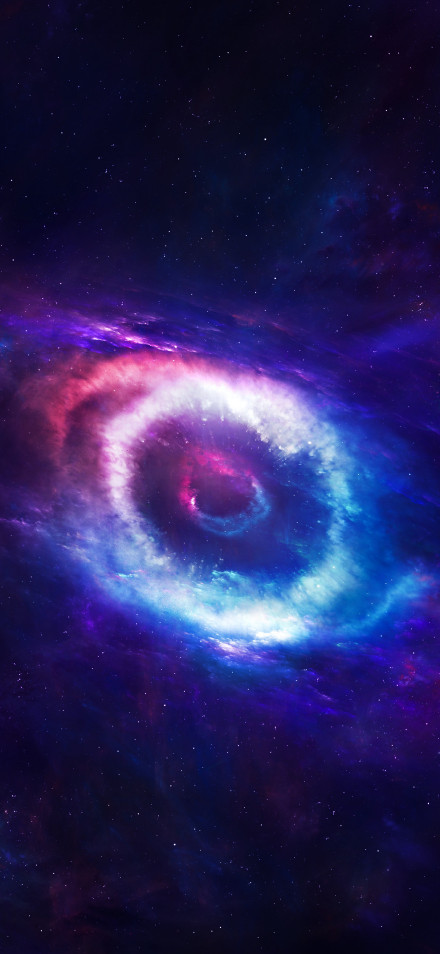 Scenic Purple And Blue Nebula 4K Wallpaper