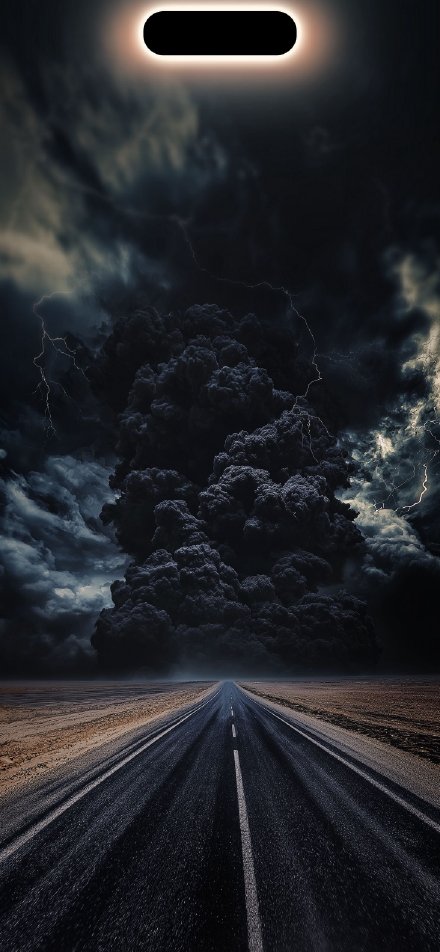Beautiful Wallpaper: Highway Beneath Storm Clouds