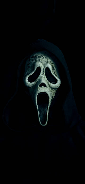 Ghostface Black background Phone Wallpaper