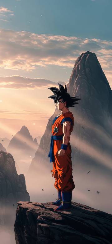 Goku on the cliff