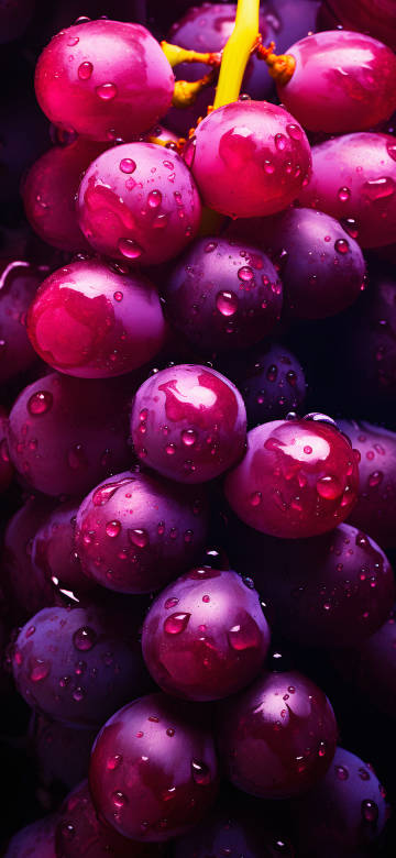 Fresh purple grapes glistening with dewdrops 4K phone wallpaper Fresh purple grapes glistening with dewdrops 4K phone wallpaper