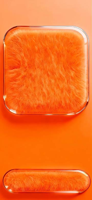 Furry Orange Glass Texture Lock Ccreen iPhone Wallpaper
