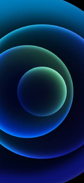 iPhone 12 Orbs Blue Dark Wallpaper