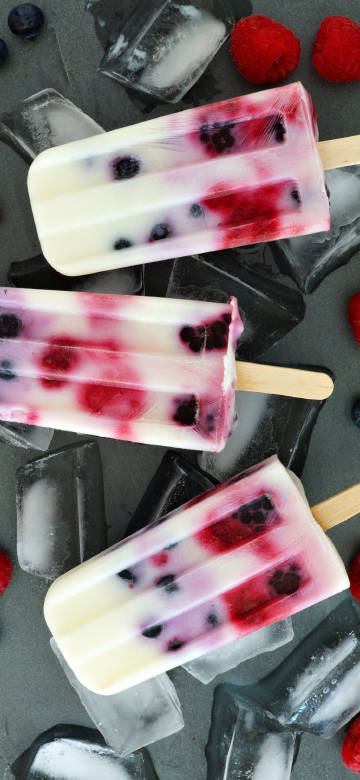 Milkshake strawberry flavored popsicle phone wallpaper