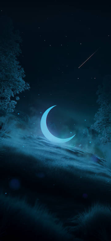 Fantasy Moon On The Ground Art 4K UHD Wallpaper