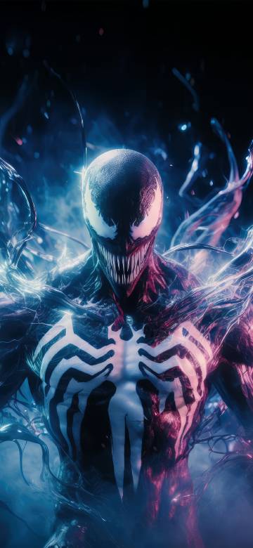 Mysterious and fierce Venom character wallpaper