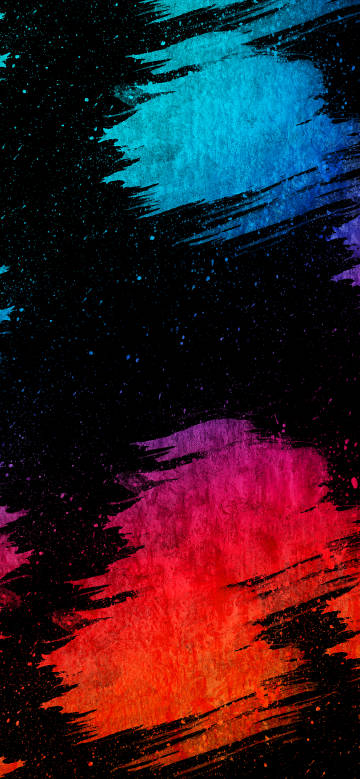 Red and Blue Abstract Paint Splash 4K Phone Wallpaper