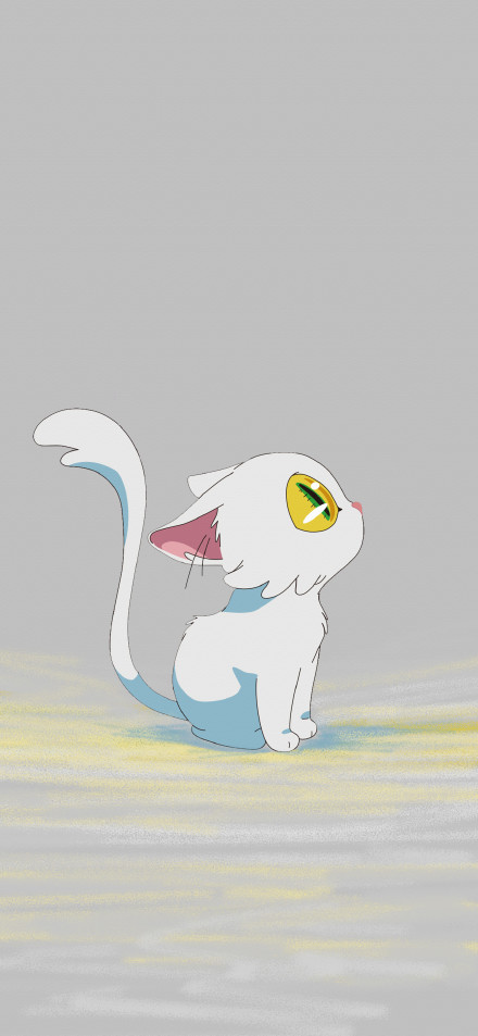 White Daijin Cat from Suzume 4K Wallpaper