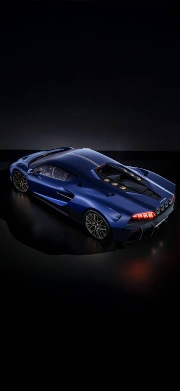 Blue Supercar In The Dark 4K Phone Wallpaper