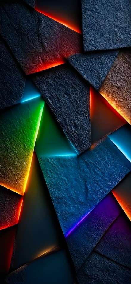 Abstract Rainbow Glow Stone Texture Wallpaper
