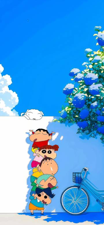 Hayao Miyazaki anime wallpaper, Crayon Shin-chan and friends