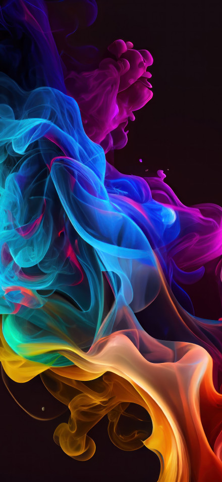 Abstract Colorful Smoke 4K Phone Wallpaper
