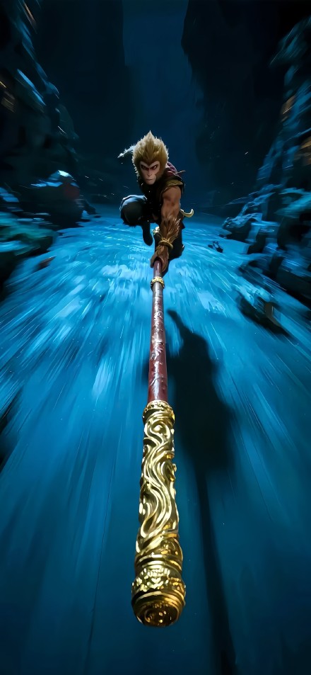 Monkey King Ruyi Bang Speed Flight depth effect 4K Wallpaper