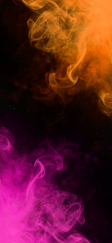 Colorful smoke on black background phone wallpaper