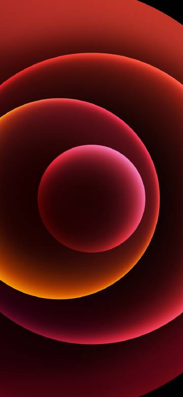 iPhone 12 Orbs Dark Red Wallpaper