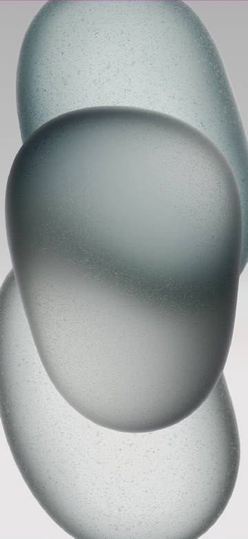 iPhone 15 Light Gray Frosted Glass Pebbles Wallpaper