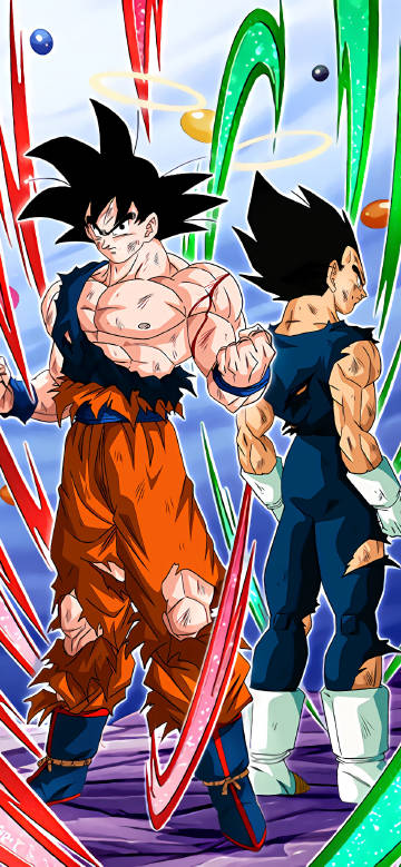 Dragon Ball GT Goku Trunks Pan Flying 4K Phone Wallpaper